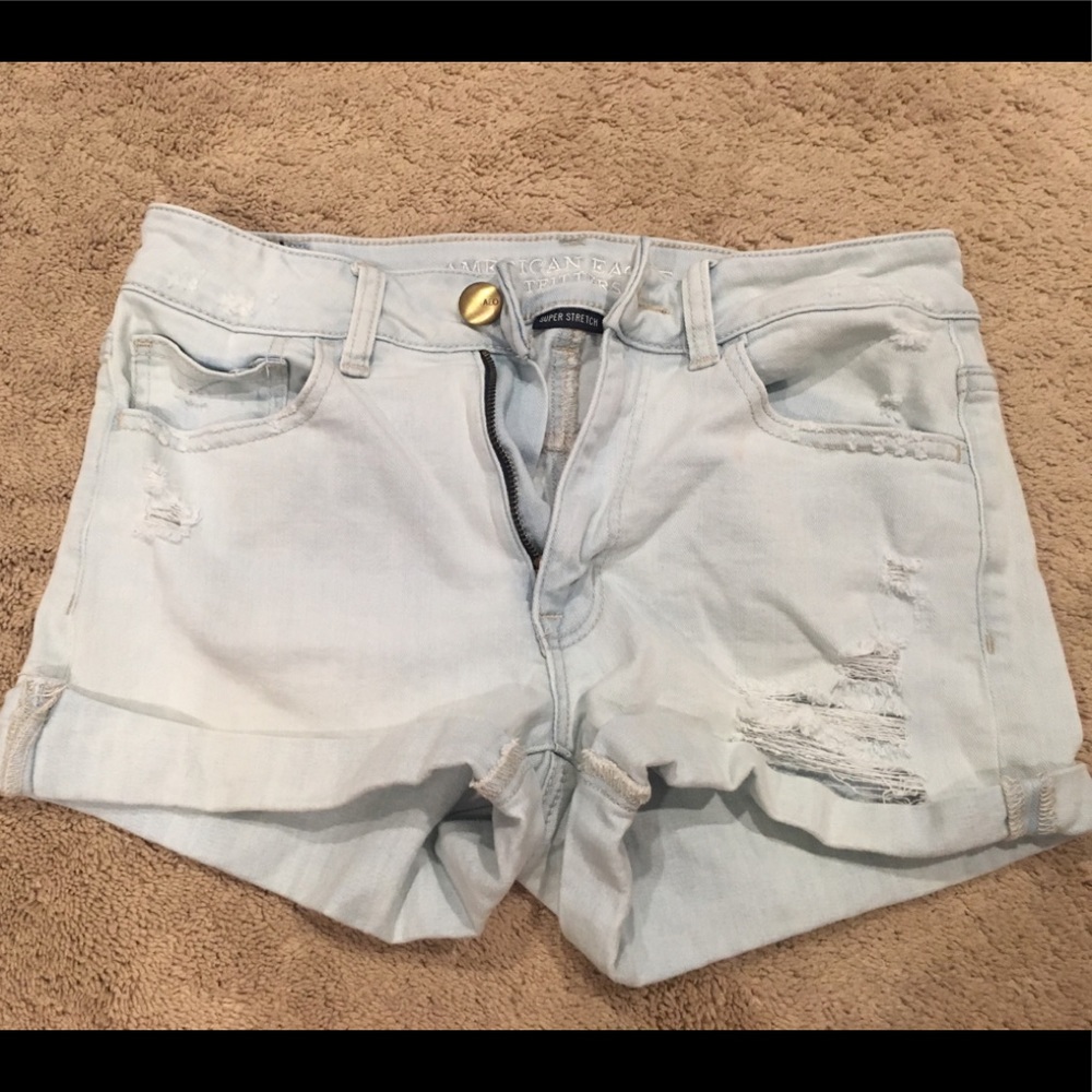 American Eagle Super Stretch Distressed Shorts